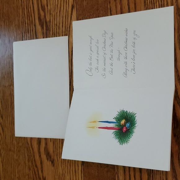 Vtg, 1940's Unused Norcross Holiday Card for Aunt and Uncle / with Envelope - Picture 4 of 8